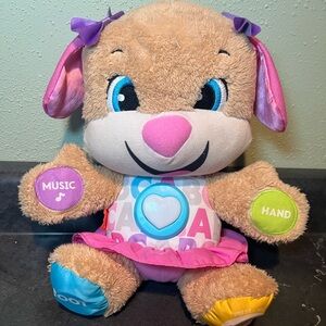 Fisher Price Puppy Dog Interactive Toy Laugh & Learn Smart Stages Pink Girl